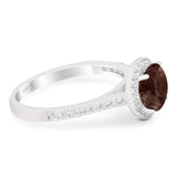 Art Deco Round Natural Stone Ring