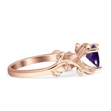 Heart Leaf Art Deco Ring