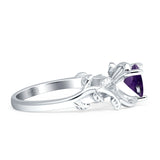 Heart Leaf Art Deco Ring