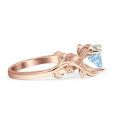 Heart Leaf Art Deco Ring