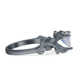 Heart Leaf Art Deco Ring