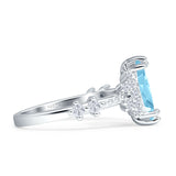 Marquise Halo Beaded Ring