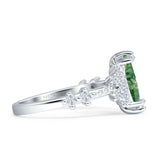 Marquise Halo Beaded Ring