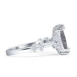 Marquise Halo Beaded Ring