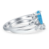 Two Piece Pear CZ Ring