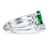 Two Piece Pear CZ Ring