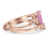 Two Piece Pear CZ Ring