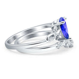 Two Piece Pear CZ Ring