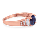 Three Stone Round Natural Stone Ring