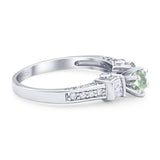Art Deco Round Natural Stone Cocktail Ring