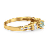 Art Deco Round Natural Stone Cocktail Ring