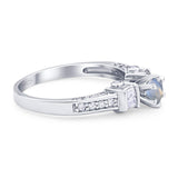 Art Deco Round Natural Stone Cocktail Ring