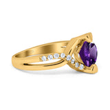 Art Deco Round Natural Stone Twisted Ring