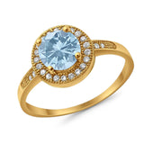 Round Halo CZ Ring