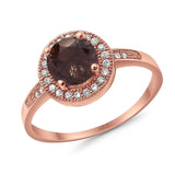 Round Halo CZ Ring