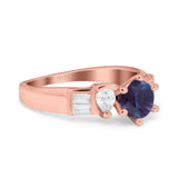 Art Deco Round Natural Stone Cocktail Ring