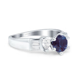 Art Deco Round Natural Stone Cocktail Ring