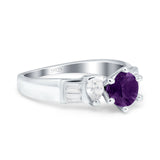 Art Deco Round Natural Stone Cocktail Ring