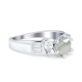 Art Deco Round Natural Stone Cocktail Ring