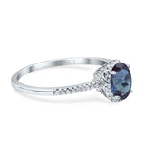 Art Deco Oval Hidden Halo Ring