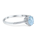 Art Deco Oval Hidden Halo Ring