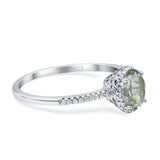 Art Deco Oval Hidden Halo Ring