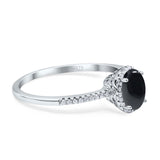 Art Deco Oval Hidden Halo Ring