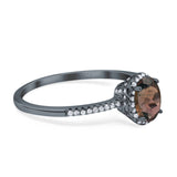 Art Deco Oval Hidden Halo Ring