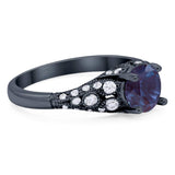 Vintage Style Round Natural Stone Ring