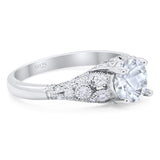 Vintage Style Round Natural Stone Ring