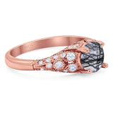 Vintage Style Round Natural Stone Ring
