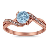 Art Deco Round Natural Stone Twisted Ring