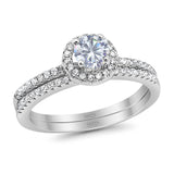 Two Piece Round Natural Stone Ring