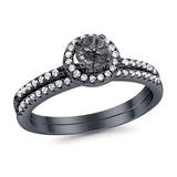 Two Piece Round Natural Stone Ring