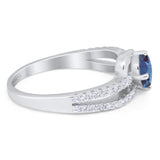 Oval Natural Stone Split Shank Ring