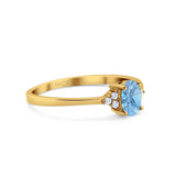 Vintage Style Oval Natural Stone Trillium Ring