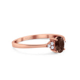 Vintage Style Oval Natural Stone Trillium Ring