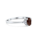 Vintage Style Oval Natural Stone Trillium Ring