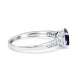 Art Deco Oval Natural Stone Wedding Ring