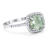 Art Deco Round Natural Stone Wedding Ring