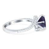 Art Deco Round Natural Stone Twisted Ring