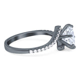 Art Deco Round Natural Stone Twisted Ring
