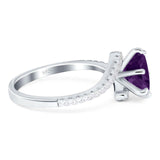 Art Deco Round Natural Stone Twisted Ring