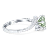 Art Deco Round Natural Stone Twisted Ring