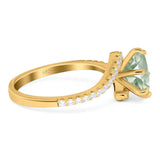 Art Deco Round Natural Stone Twisted Ring