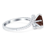 Art Deco Round Natural Stone Twisted Ring