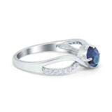  Oval Natural Stone Infinity Twisted Ring