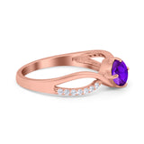  Oval Natural Stone Infinity Twisted Ring