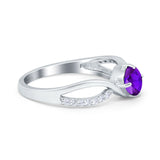  Oval Natural Stone Infinity Twisted Ring
