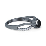  Oval Natural Stone Infinity Twisted Ring